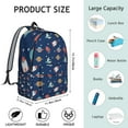 thumbnail image 5 of Galaxy Space Rocket School Backpack, Starry Sky Astronaut Moon Planet Daypack, Sci-Fi Cosmic Nebula Print Bag, 5 of 5