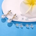 thumbnail image 2 of Pendientes Moconar de silicona plateada para adultos, 2 of 7