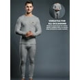 thumbnail image 5 of Mossy Oak Mens Thermal Underwear Set Insulated Shirt & Long Johns, Grey Heather Small, 5 of 7