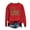 Red, variant on ChaoHeng Plus Size Sweatshirts for Women Business Casual Women's Round Neck St. Patrick's Day Printed Long Sleeved Top Sweatshirts, of the Day