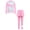 Pink, variant on CHICTRY Big Girls UPF 50 Swimsuit Tie-dye Padded Swim Top with Skirt Hem Pants Bathing Suit Beachwear Pink 13-14