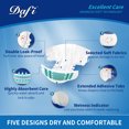 thumbnail image 2 of DAFI Adult Diapers Disposable Incontinence Briefs with Tabs, L/36 Ct Postpartum Leakproof Incontinence Underwear for Women & Men, 2 of 7