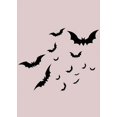 thumbnail image 3 of Póster nórdico de Halloween con diseño de esqueleto, bruja, gótico, fantasma, lienzo, calabaza, murciélagos, gato, impresiones, arte de pared para decoración de sala de estar, 3 of 5