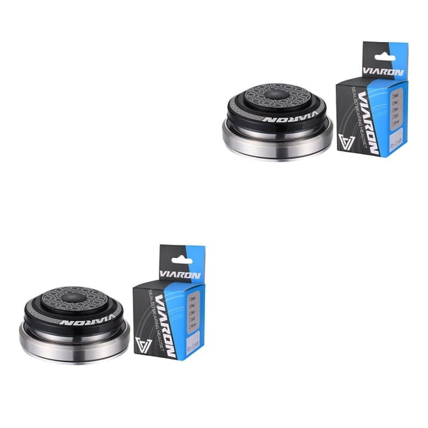Eigraketly VIARON Bike Bearing Headset Reemplazo Aleación de aluminio 42-52mm Rodamientos dobles Accesorio Repuestos Negro Negro 2piezas Eigraketly CBP272970
