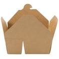 thumbnail image 4 of Bio Tek 47 oz Rectangle Kraft Paper #3 Bio Box Take Out Container - 2-Compartment - 6 1/2" x 5 1/4" x 2 1/2" - 200 count box, 4 of 10