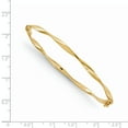 thumbnail image 2 of Primal Gold 14K Yellow Gold Twisted Hinged Bangle, 2 of 4