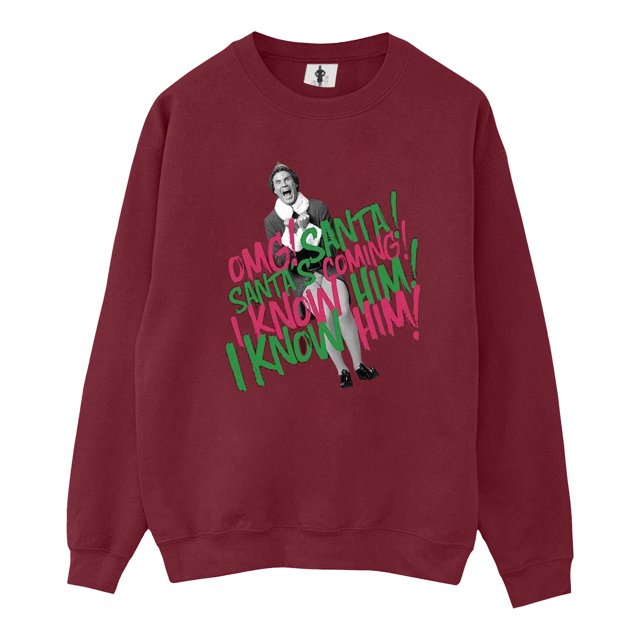 Elf Mens Santa's Coming Sweatshirt