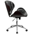 thumbnail image 6 of Flash Furniture Mid-Back Mahogany Wood Conference Office Chair in Black LeatherSoft, 6 of 8