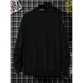 thumbnail image 2 of Men's Letter Print Crew Neck Loose Fit Casual Sweatshirt, Spring/Autumn, 2 of 5
