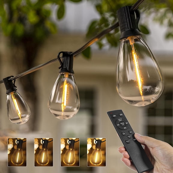 Cadena de luces para exteriores Ollny S11 de 30 m con mando a distancia 15+1 LED IP45