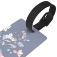 thumbnail image 3 of Kdxio Watercolor Flowers Butterfly Luggage Tags Privacy Cover ID Label Suitcase Tags Identifiers For School Bags,Suitcases, 3 of 7