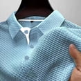 thumbnail image 5 of Men's Breeze Polo Shirts Beer Belly Breeze Short Sleeve Wear Collared Textured Shirt Stretchy Quick Dry Casual Golf, 5 of 7