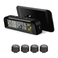 thumbnail image 1 of Car TPMS Monitor System Car Tire Pressure Alarm Wireless Solar Power TPMS Wtih External Tire Pressure Sensor,1PCS x Car TPMS Monitor System 4PCS x External Tire Pressure Sensor,Black, 1 of 5