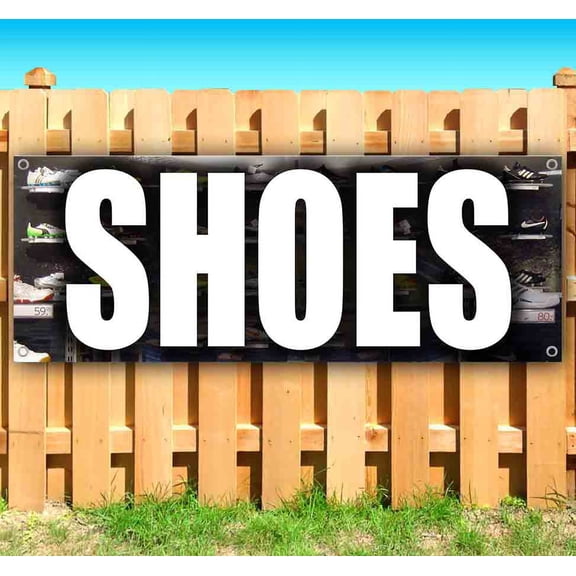 Shoes 13 oz Vinyl Banner With Metal Grommets