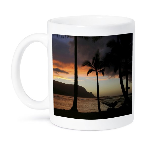 3dRose, Sunset, Princeville, Hanalei Bay, Kauai, Hawaii - US12 DPB0133 - Douglas Peebles, 15oz Mug