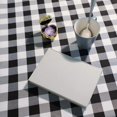 thumbnail image 3 of Black and White Buffalo Plaid Square Tablecloth, Checkered Gingham Buffalo Washable Polyester Tablecloth, 36 x 36 Inch, Home, Kitchen, Outdoor, Buffet Tablecloth, Table Cover, 3 of 7