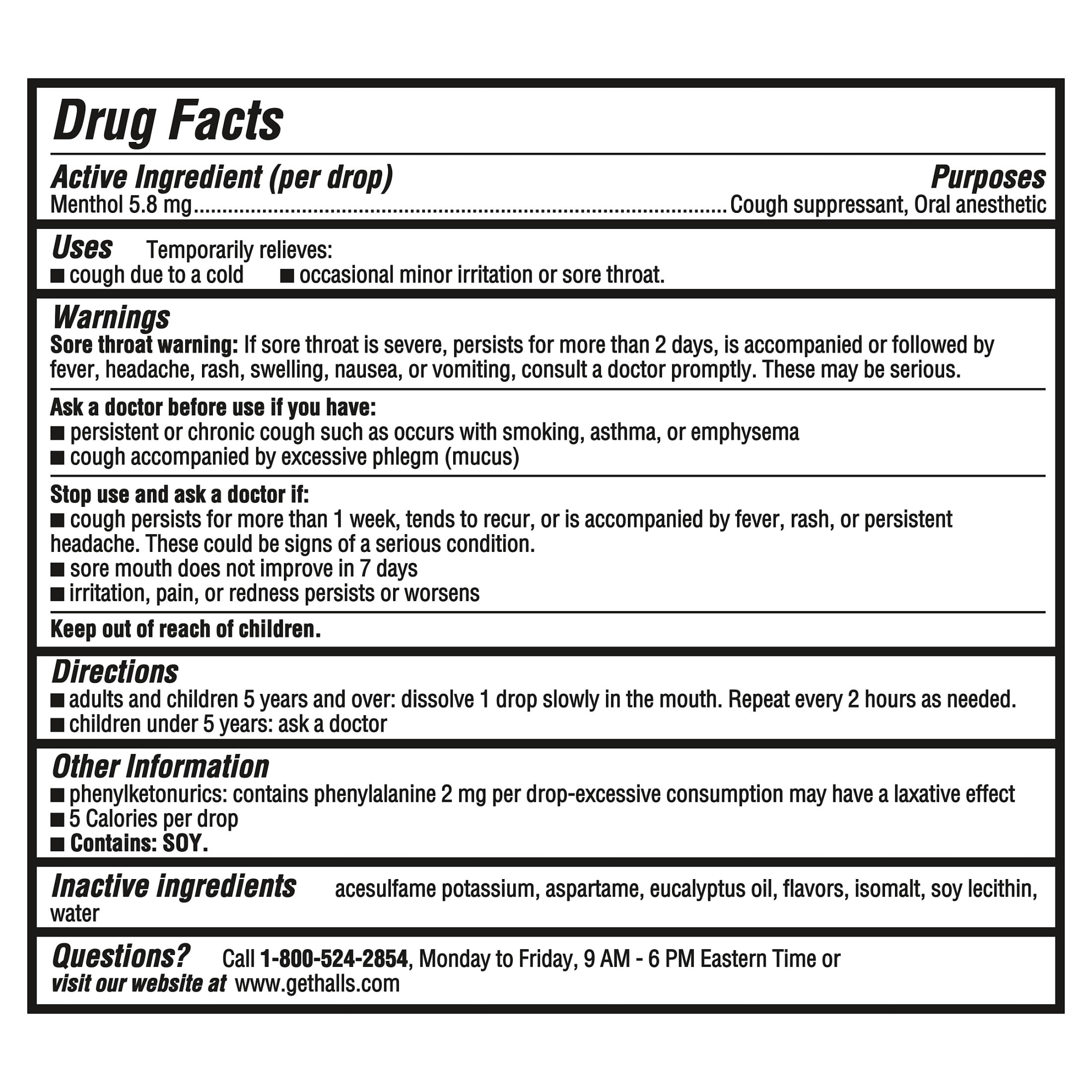 HALLS Cough and Throat Relief Mountain Menthol Sugar Free Cough Drops, Value Pack, 70 Drops