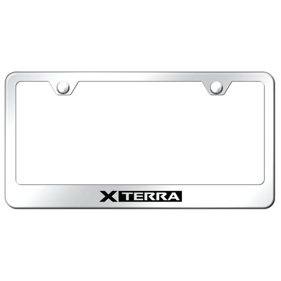 Nissan Xterra Laser Etched Logo Stainless Steel License Plate Frame (Chrome)