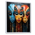 thumbnail image 2 of Designart "Mystical Masks Of African Tribes" African Tribes Floater Framed Canvas Prints, 2 of 5