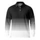 thumbnail image 5 of Blusa y camisa de manga larga con cuello vuelto para hombre, informal, a la moda, con estampado de rayas y botones, de poliéster., 5 of 7
