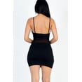 thumbnail image 3 of Cami Bodycon Mini Dress with Mesh Panels, 3 of 6