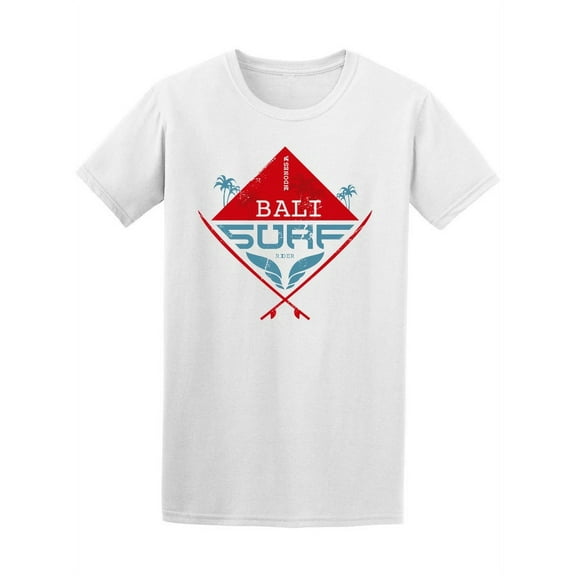 Vintage Bali Surfing Waves Palm T-Shirt Men -Image by Shutterstock, Male XX-Large