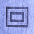 thumbnail image 1 of Ahgly Company Machine Washable Indoor Square Abstract Blue Contemporary Area Rugs, 7' Square, 1 of 4