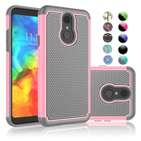 LG Q7+ Case, LG Q7 Plus Phone Case, Case For LG Q7 Alpha, Njjex Shock Absorbing Dual Layer Silicone & Plastic Bumper Rugged Grip Hard Protective Cases Cover For LG LM-Q610 / LG Q7 (2018)