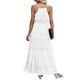 thumbnail image 2 of Vestido PRETTYGARDEN XL Blanco Maxi de Verano con Tirantes Finos, 2 of 5