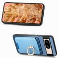 thumbnail image 3 of Allytech Google Pixel 8 Case, Detachable Magnetic Wallet Case with Card Holder & Ring Stand, Support Car Mount, Premium PU Leather Shockproof Durable Protective Slim Case Cover - Blue, 3 of 7
