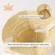 thumbnail image 3 of Hukapapa Circunferencia de la cabeza 48 cm sombrero de paja de verano para niños lindo sombrero de pescador de encaje sombrero para el sol para bebé Blanco roto, 3 of 5