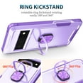 thumbnail image 5 of Nalacover For Google Pixel 6 Pro Slim Case,Luxury Hybrid Hard PC and TPU Rugged Bumper 3-In-1 Rotatable Magnetic Ring Kickstand Four Corner Guard Shockproof Anti-Scratch Back Phone Cover.Purple, 5 of 8