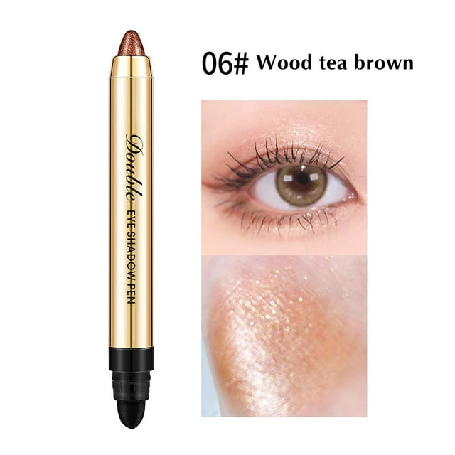 DPTALR Double Head Eye Shadow Stick, Pearl Light, Fine , Three-dimensional Sleeping Silkworm, Decorate And Form High Gloss Eye Shadow