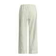 thumbnail image 5 of QATAINLAV Womens Elastic High Waisted Work Casual Pants Solid Color Baggy Sreaight Leg Lounge Trousers Loose Fit Plus Size Hiking Joggers Pants with Pockets Khaki L Mothers Day Gifts, 5 of 6