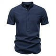 thumbnail image 2 of pstuiky camisetas de hombre, Suéter informal de manga corta con cuello alto y diseño liso cómodo para hombre ropa de hombre xl, 2 of 4