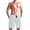Light Blue Polka Dot, variant on Dailycode Men's Quick Dry Swim Trunks Beach Shorts Casual Summer Board Shorts with Pockets, Hand Painted Tropical Leaf