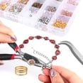thumbnail image 3 of 2500 piezas de ganchos para aretes, kit para hacer aretes, ganchos para aretes para hacer joyas con anillos de salto, alicates, pinzas, abridor de anillos de salto para hacer joyas y reparar aretes Adepaton WMZL-1079, 3 of 7