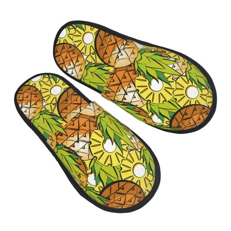 

Bingfone Tropical Summer Fruit House Slippers For Women Men With Soft Rubber Sole Slip On For Indoor/Outdoor-Medium