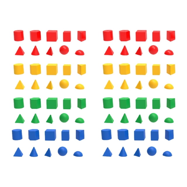 80 bloques de formas geométricas, materiales manipulativos matemáticos con diferentes formas, juguetes de aprendizaje, bloques de patrones para útiles