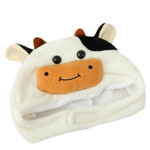 CIMAXIC Chapeau de Fête en Peluche 1 Pce Chapeau de Fête en Peluche Tête de Bœuf (Couleur Assortie), 11.02"X7.09"X0.39 Pouces