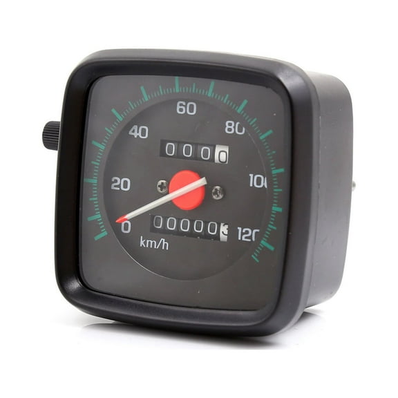 Unique Bargains 0-120km/h Square Shape Daul Odometer Speedometer Gauge for GS Motorcycle