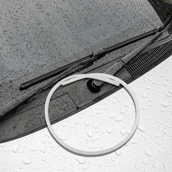 jojofuny Wiper Refill Silicone White Frameless Design for Clear Visibility in Cars 2Pcs