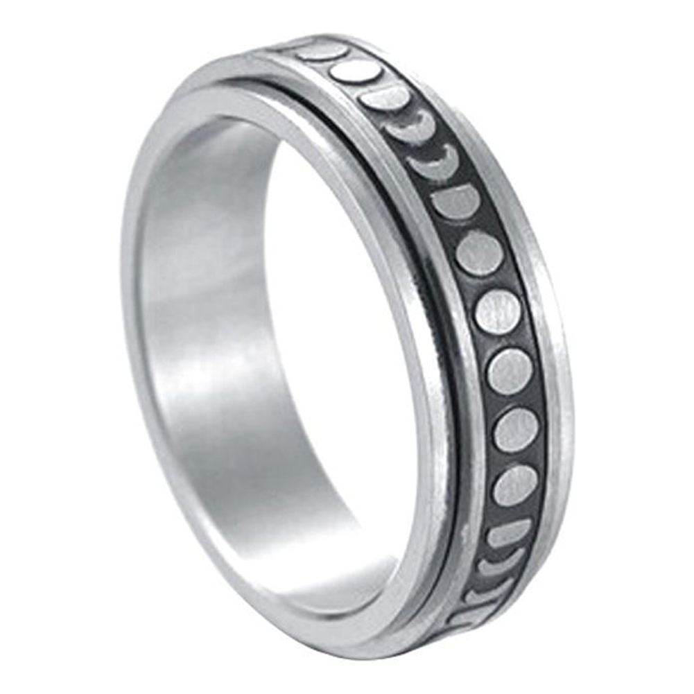 Anti-anxiety Spinner Fidget Rotating Rings Men Women NICE Steel Titanium AU F8H2