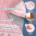 thumbnail image 2 of Garvee 5'x7' Scalloped Area Rug Modern Lace Edge Carpet, Washable Solid Rug Non-Slip Low Pile Indoor Mats for Living Room Bedroom Home Decor, Pink, 2 of 10