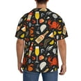 thumbnail image 3 of Yiaed Seafood And Drinks Print Mens Casual Wrinkle Free Shirts Short Sleeve Button Down Summer Stretch Dress Shirt-Medium, 3 of 5