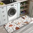 thumbnail image 3 of Brown Mushroom Leaf Light Pattern Kitchen Rug Mat,Kitchen Runner Rugs Non Skid Washable,Decorative Kitchen Floor Mats for Kitchen,Sink,Laundry,17"x47.2", 3 of 7