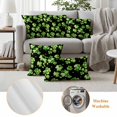 thumbnail image 6 of St. Patrick's Day Outdoor Waterproof Pillow Covers, Watercolor Green Shamrock Polka Dots Black Decorative Rectangle Throw Pillowcase Sofa Cushion Sham for Patio/Couch/Chair, 20"x12" 2 Pack, 6 of 8