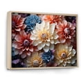 thumbnail image 2 of Designart "Tranquil Efflorescence Of Colorful Dahlias" Dahlia Floater Framed Canvas Prints, 2 of 5