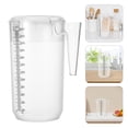 thumbnail image 1 of CTIRCHIU Clear Plastic Carafe Plastic Water Pitcher Transparent Easy To Clean Household Users 1Set, 1 of 8