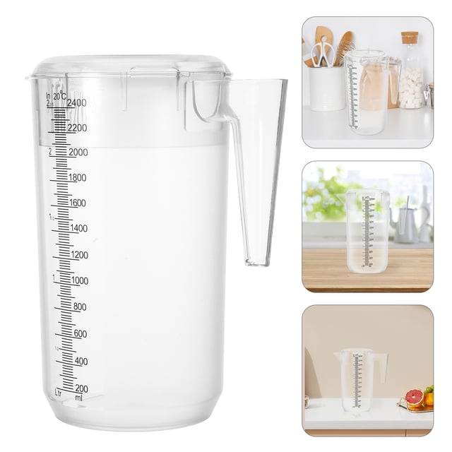 CTIRCHIU Clear Plastic Carafe Plastic Water Pitcher Transparent Easy To Clean Household Users 1Set